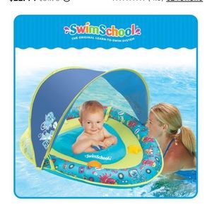Swim School Unisex Grow With me Baby Boat Pool Toy Blue Shark and Octopus 6-24mo